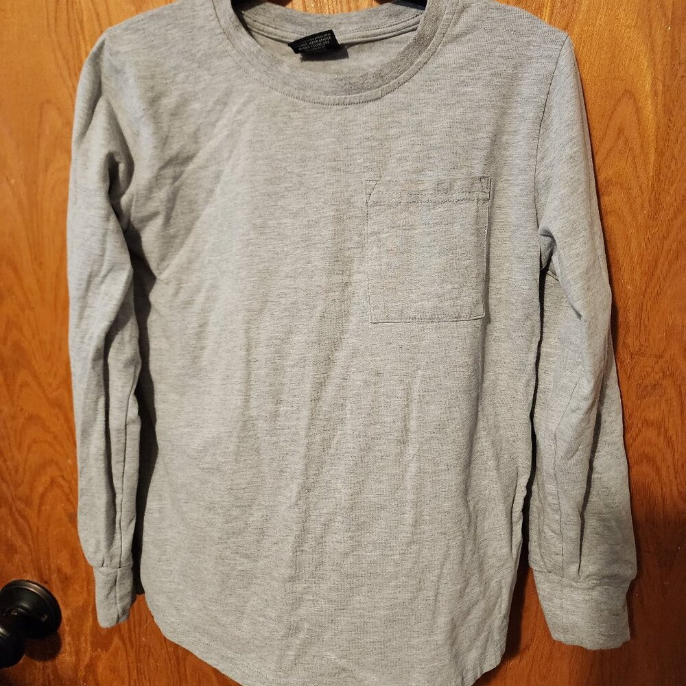 Little Bipsy Long Sleeve Gray Shirt -Size 9-10